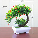 Artificial Plant New Artificial Flower Home Decor Bonsai Tree Pot Plant Fake Flower Potted Ornament For Home Desk Garden Decoration