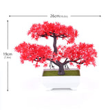 Artificial Plant New Artificial Flower Home Decor Bonsai Tree Pot Plant Fake Flower Potted Ornament For Home Desk Garden Decoration