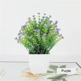 Artificial Plant New Artificial Flower Home Decor Bonsai Tree Pot Plant Fake Flower Potted Ornament For Home Desk Garden Decoration