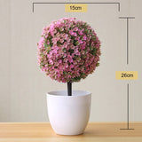 Artificial Plant New Artificial Flower Home Decor Bonsai Tree Pot Plant Fake Flower Potted Ornament For Home Desk Garden Decoration