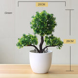 Artificial Plant New Artificial Flower Home Decor Bonsai Tree Pot Plant Fake Flower Potted Ornament For Home Desk Garden Decoration