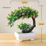 Artificial Plant New Artificial Flower Home Decor Bonsai Tree Pot Plant Fake Flower Potted Ornament For Home Desk Garden Decoration