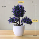 Artificial Plant New Artificial Flower Home Decor Bonsai Tree Pot Plant Fake Flower Potted Ornament For Home Desk Garden Decoration