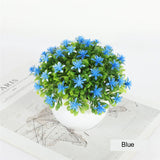 Artificial Plant New Artificial Flower Home Decor Bonsai Tree Pot Plant Fake Flower Potted Ornament For Home Desk Garden Decoration