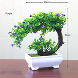 Artificial Plant New Artificial Flower Home Decor Bonsai Tree Pot Plant Fake Flower Potted Ornament For Home Desk Garden Decoration