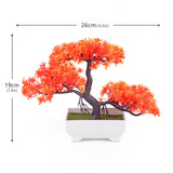 Artificial Plant New Artificial Flower Home Decor Bonsai Tree Pot Plant Fake Flower Potted Ornament For Home Desk Garden Decoration