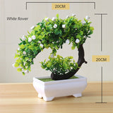 Artificial Plant New Artificial Flower Home Decor Bonsai Tree Pot Plant Fake Flower Potted Ornament For Home Desk Garden Decoration