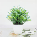 Artificial Plant New Artificial Flower Home Decor Bonsai Tree Pot Plant Fake Flower Potted Ornament For Home Desk Garden Decoration