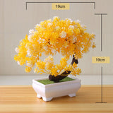 Artificial Plant New Artificial Flower Home Decor Bonsai Tree Pot Plant Fake Flower Potted Ornament For Home Desk Garden Decoration