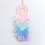 Colorful True feather dream catcher lights up Creative dreamcatcher girls practical special birthday gifts home decoration