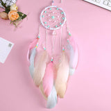 Colorful True feather dream catcher lights up Creative dreamcatcher girls practical special birthday gifts home decoration