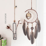 Colorful True feather dream catcher lights up Creative dreamcatcher girls practical special birthday gifts home decoration