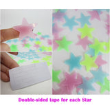 Pvc Stars Glow Stickers Luminous In Dark Night Fluorescent Wall Art 3D Home Decals For Kids Room Ceiling Switch Decoration