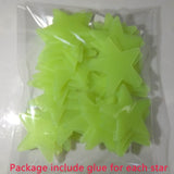 Pvc Stars Glow Stickers Luminous In Dark Night Fluorescent Wall Art 3D Home Decals For Kids Room Ceiling Switch Decoration