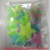 Pvc Stars Glow Stickers Luminous In Dark Night Fluorescent Wall Art 3D Home Decals For Kids Room Ceiling Switch Decoration