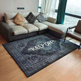 KEEP OFF Printed Floor Mat Living Room Area Rugs Bedroom Bedside Bay Window Carpet